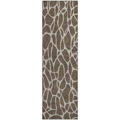 Premium Machine Washable Mayfield AMF1024 Fudge 2'3" x 7'6" Runner Rug