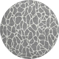 Premium Machine Washable Mayfield AMF1024 Gray 8' x 8' Round Rug