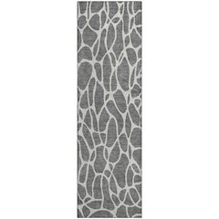 Premium Machine Washable Mayfield AMF1024 Gray 2'3" x 7'6" Runner Rug