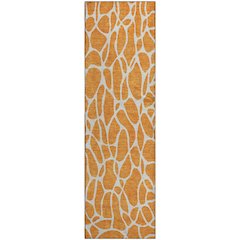 Premium Machine Washable Mayfield AMF1024 Orange 2'3" x 7'6" Runner Rug