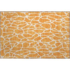 Premium Machine Washable Mayfield AMF1024 Orange 1'8" x 2'6" Rug