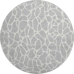 Premium Machine Washable Mayfield AMF1024 Silver 8' x 8' Round Rug