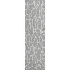 Premium Machine Washable Mayfield AMF1024 Silver 2'3" x 7'6" Runner Rug