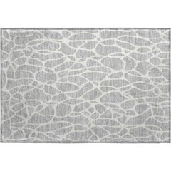 Premium Machine Washable Mayfield AMF1024 Silver 1'8" x 2'6" Rug