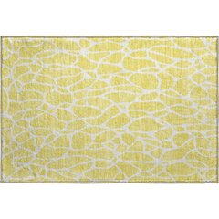 Premium Machine Washable Mayfield AMF1024 Yellow 1'8" x 2'6" Rug