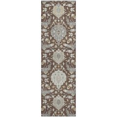 Premium Machine Washable Mayfield AMF1026 Brown 2'3" x 7'6" Runner Rug