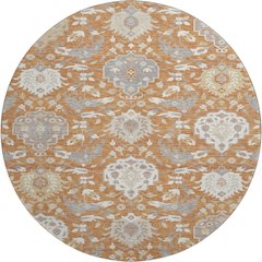 Premium Machine Washable Mayfield AMF1026 Copper 8' x 8' Round Rug