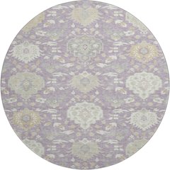 Premium Machine Washable Mayfield AMF1026 Lavender 8' x 8' Round Rug