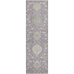 Premium Machine Washable Mayfield AMF1026 Lavender 2'3" x 7'6" Runner Rug