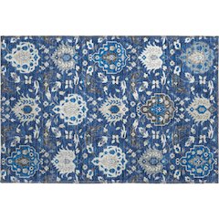 Premium Machine Washable Mayfield AMF1026 Navy 1'8" x 2'6" Rug