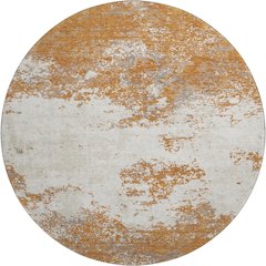 Premium Machine Washable Mayfield AMF1027 Copper 8' x 8' Round Rug