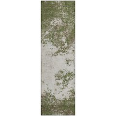 Premium Machine Washable Mayfield AMF1027 Olive 2'3" x 7'6" Runner Rug