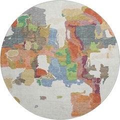 Premium Machine Washable Mayfield AMF1028 Ivory 8' x 8' Round Rug