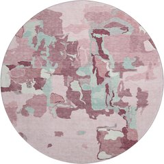 Premium Machine Washable Mayfield AMF1028 Pink 8' x 8' Round Rug