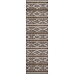 Premium Machine Washable Mayfield AMF1029 Brown 2'3" x 7'6" Runner Rug
