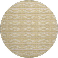 Premium Machine Washable Mayfield AMF1029 Gold 8' x 8' Round Rug
