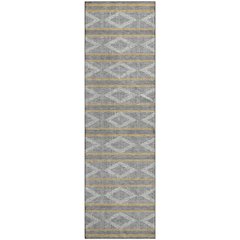 Premium Machine Washable Mayfield AMF1029 Gray 2'3" x 7'6" Runner Rug