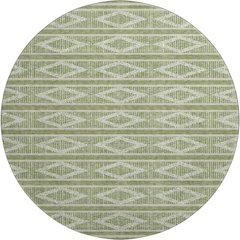 Premium Machine Washable Mayfield AMF1029 Green 8' x 8' Round Rug
