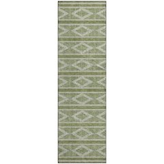 Premium Machine Washable Mayfield AMF1029 Green 2'3" x 7'6" Runner Rug