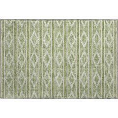 Premium Machine Washable Mayfield AMF1029 Green 1'8" x 2'6" Rug