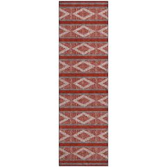 Premium Machine Washable Mayfield AMF1029 Red 2'3" x 7'6" Runner Rug
