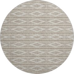 Premium Machine Washable Mayfield AMF1029 Taupe 8' x 8' Round Rug