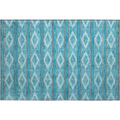 Premium Machine Washable Mayfield AMF1029 Teal 1'8" x 2'6" Rug