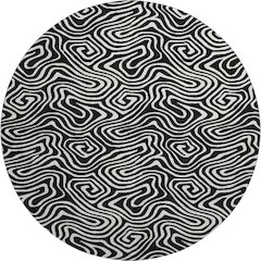 Premium Machine Washable Mayfield AMF1030 Black 8' x 8' Round Rug