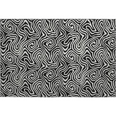Premium Machine Washable Mayfield AMF1030 Black 1'8" x 2'6" Rug