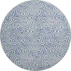 Premium Machine Washable Mayfield AMF1030 Denim 8' x 8' Round Rug