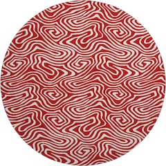 Premium Machine Washable Mayfield AMF1030 Red 8' x 8' Round Rug