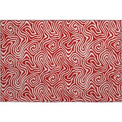Premium Machine Washable Mayfield AMF1030 Red 1'8" x 2'6" Rug