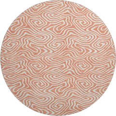 Premium Machine Washable Mayfield AMF1030 Salmon 8' x 8' Round Rug