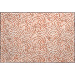 Premium Machine Washable Mayfield AMF1030 Salmon 1'8" x 2'6" Rug