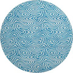 Premium Machine Washable Mayfield AMF1030 Teal 8' x 8' Round Rug