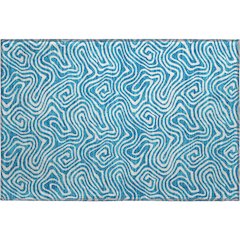 Premium Machine Washable Mayfield AMF1030 Teal 1'8" x 2'6" Rug