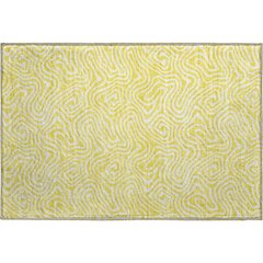Premium Machine Washable Mayfield AMF1030 Yellow 1'8" x 2'6" Rug