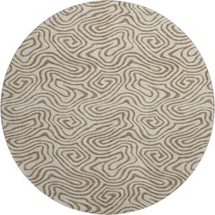 Premium Machine Washable Mayfield AMF1031 Beige 8' x 8' Round Rug