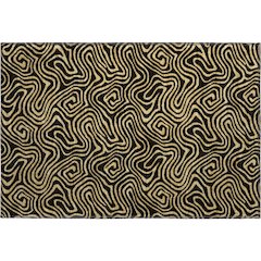 Premium Machine Washable Mayfield AMF1031 Black 1'8" x 2'6" Rug