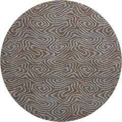 Premium Machine Washable Mayfield AMF1031 Brown 8' x 8' Round Rug