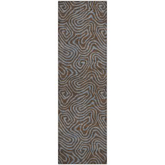 Premium Machine Washable Mayfield AMF1031 Brown 2'3" x 7'6" Runner Rug