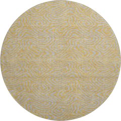 Premium Machine Washable Mayfield AMF1031 Gold 8' x 8' Round Rug