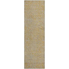 Premium Machine Washable Mayfield AMF1031 Gold 2'3" x 7'6" Runner Rug