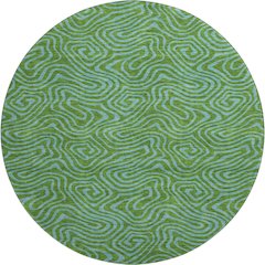 Premium Machine Washable Mayfield AMF1031 Green 8' x 8' Round Rug