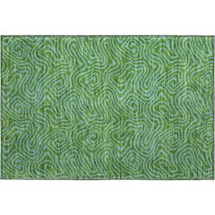 Premium Machine Washable Mayfield AMF1031 Green 1'8" x 2'6" Rug