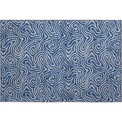 Premium Machine Washable Mayfield AMF1031 Navy 1'8" x 2'6" Rug