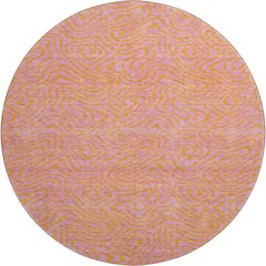 Premium Machine Washable Mayfield AMF1031 Pink 8' x 8' Round Rug