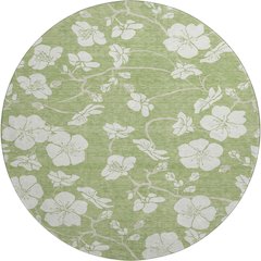 Premium Machine Washable Mayfield AMF1032 Aloe 8' x 8' Round Rug