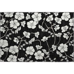 Premium Machine Washable Mayfield AMF1032 Black 1'8" x 2'6" Rug