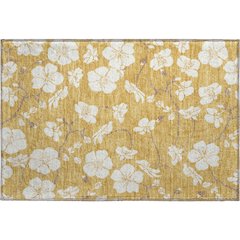 Premium Machine Washable Mayfield AMF1032 Gold 1'8" x 2'6" Rug